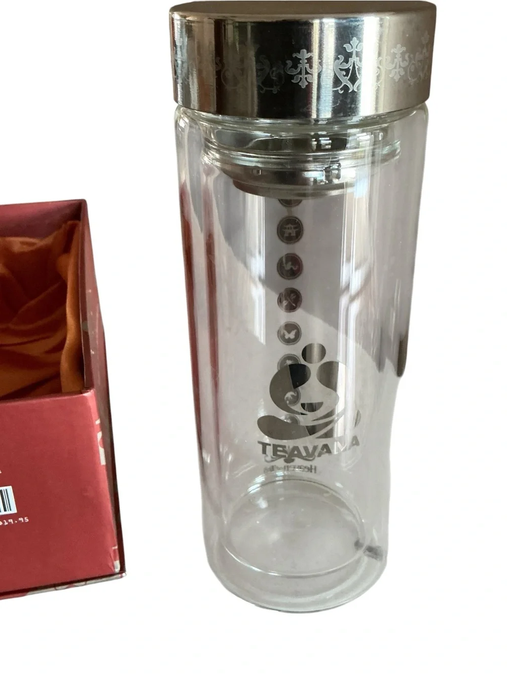 Teavana double glass tumbler with stainless steel infuser 11 oz